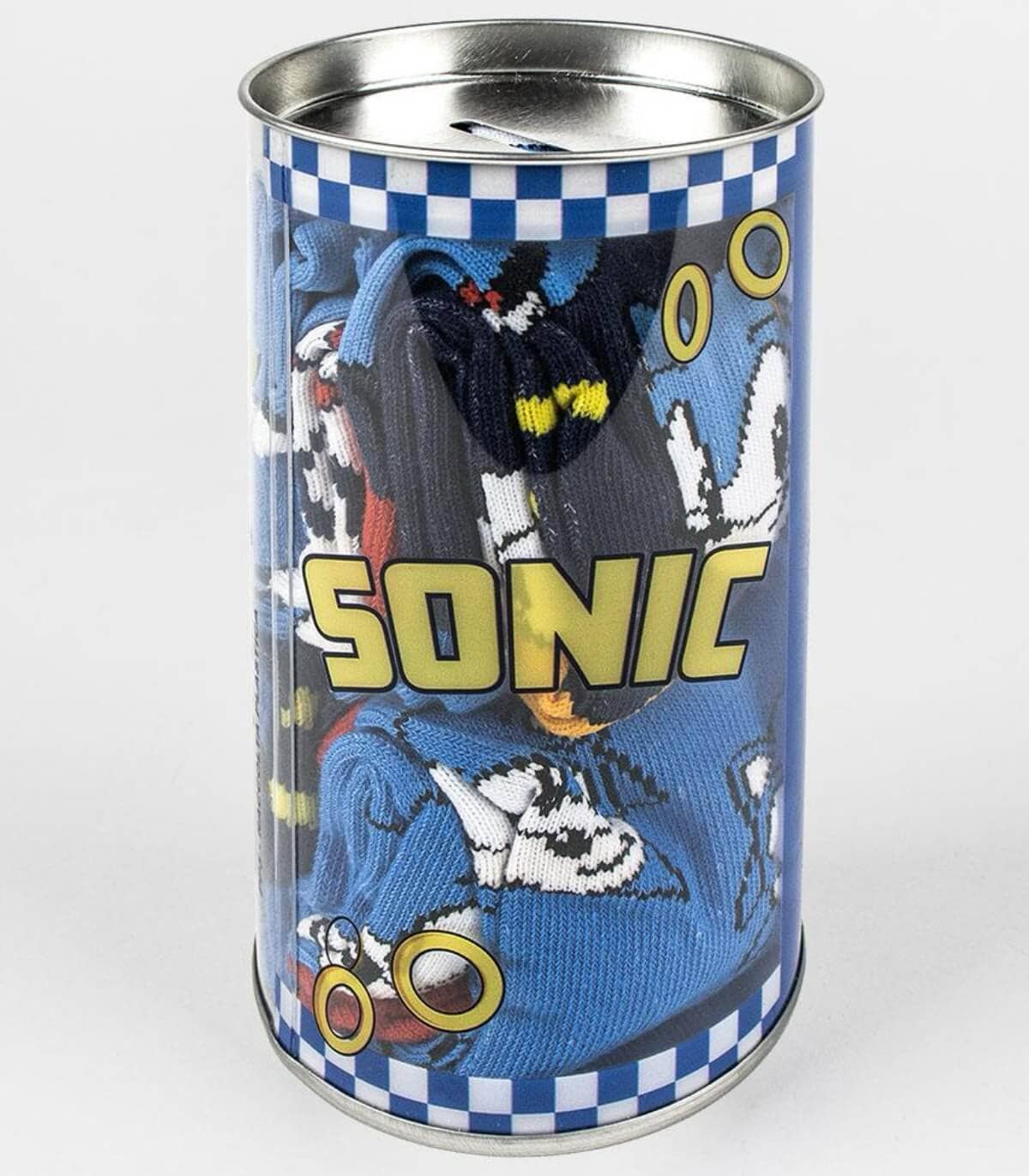 Sonic Kinder-Socken 4 Paar im Geschenkglas – Größe 27–38, Geburtstag
