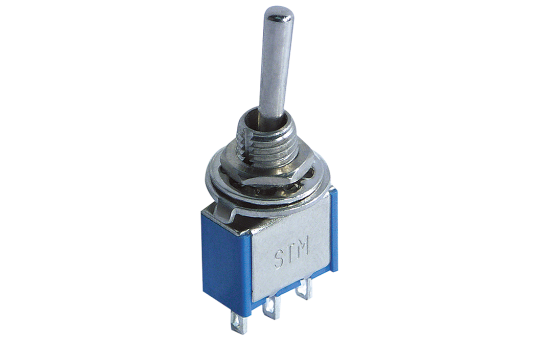 Miniatur-Kippschalter McPower, 125V/6A, 3-polig, 3 Stellungen: EIN/AUS/EIN