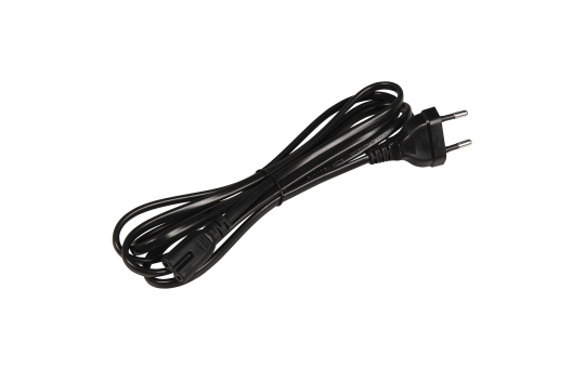 Euro-Netzkabel, Länge 1,8 m, 2x0,75 mm², schwarz