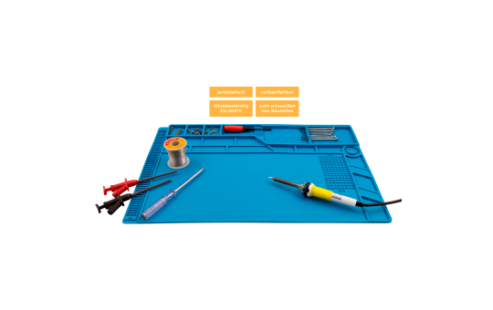 Silikon-Lötmatte McPower ''LM-18'' 55x35cm, Hitzebeständig, Antistatisch