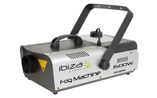 Programmierbare Nebelmaschine IBIZA ''LSM1500PRO'' 2 Fernbedienungen, DMX, 1500W