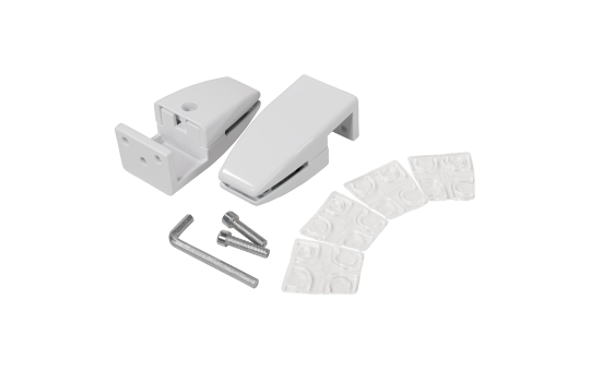 Trennwand-Set imstande, 1x Akustik-Trennwand 120x40cm, 1x. Clip, weiß, 2er-Pack