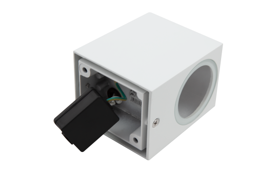 Wandleuchte McShine ''Square-W'' weiß, IP44, 1x GU10, Aluminium Gehäuse