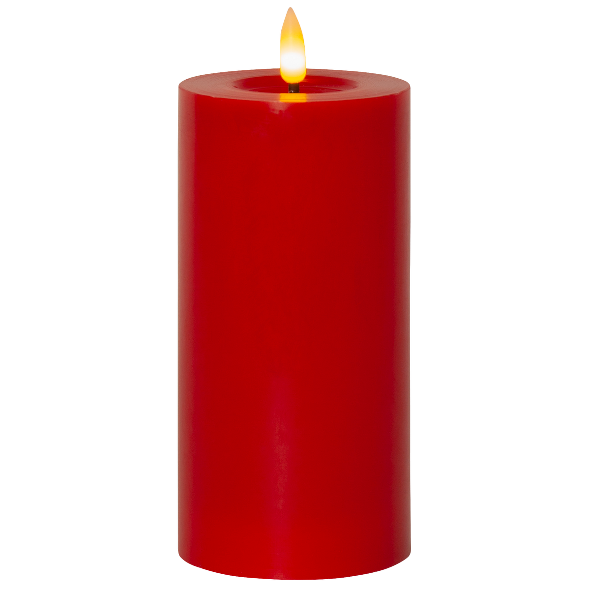 LED Wachskerze ''Flamme Flow'', rot, 17x7,5cm, naturgetreue Flamme