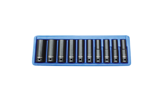 Schlagschraubereinsätze, tiefe Ausführung, 1/2'', 10-tlg.