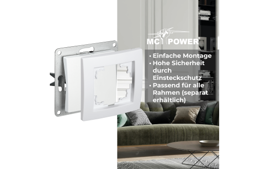 Wechselschalter McPower ''Flair'' 2-fach, 250V~/10A, UP, weiß