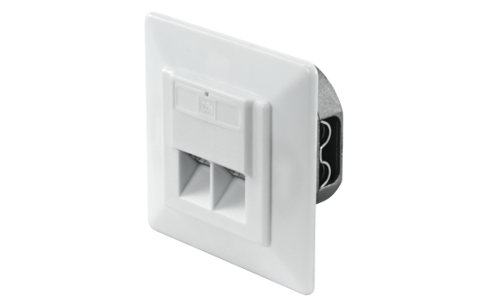 Netzwerkdose, Unterputz, CAT 6, 2x RJ45
