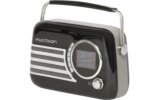 Retro-Radio MADISON ''FREESOUND-VR40BK-DAB'', Bluetooth, DAB, FM, schwarz