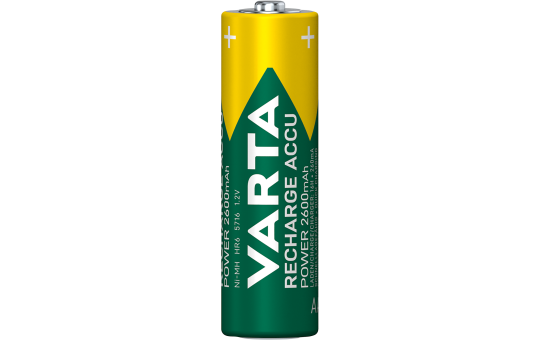 Mignon-Akku VARTA, Typ AA, NiMH-Akku, HR06, 1,2V/2600 mAh, Pre-charged, 2er Pack