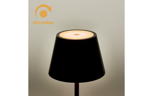 LED-Tischleuchte ROLF KERN „Club“ 38cm, schwarz, Akku, dimmbar