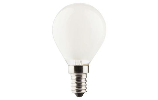 LED Filament Tropfenlampe, E14, 4W, 470lm, 2700K, warmweiß, matt, 3er Set
