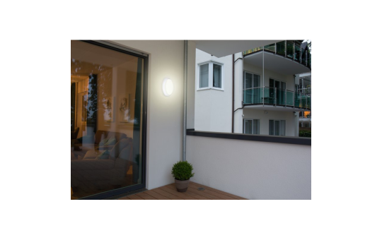 LED-Feuchtraumleuchte Rund IP54, 550lm, 4000K, 8W, 176x50mm, neutralweiß