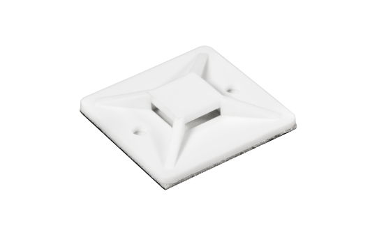 Kabelsockel McPower für Kabelbinder 40x40mm, selbstklebend, 10er-Pack
