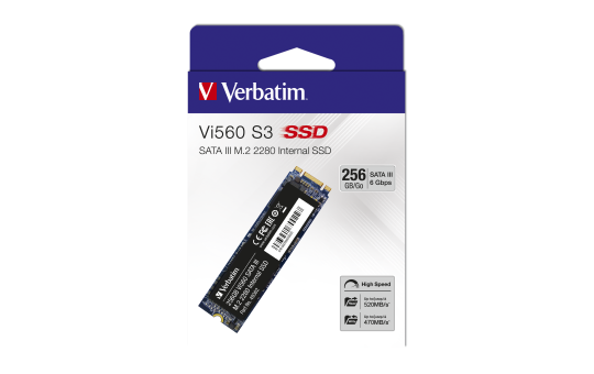 SSD 256GB Verbatim, SATA-III, M.2 2280, Vi560 S3