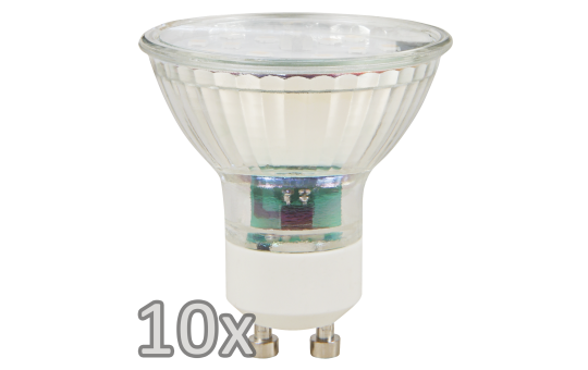 Einbauleuchten-Set McShine, 10xRahmen, 10xLED-Strahler,Edelstahl, 5W,500lm, IP44