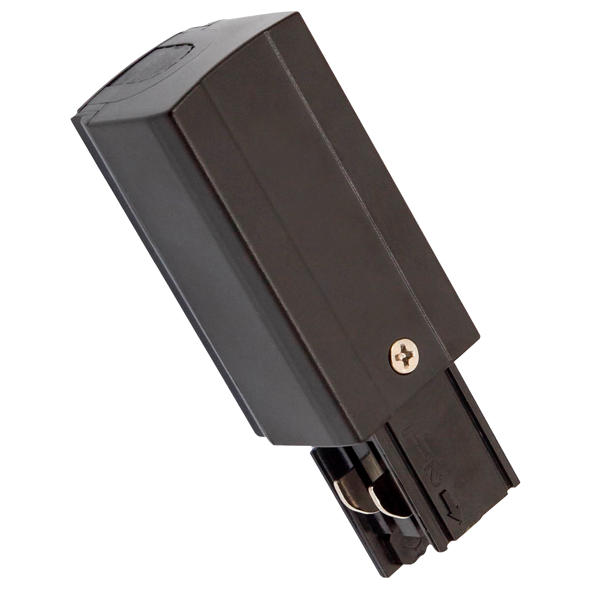 Einspeiser ''SPS2'' für 3-Phasen-Schienensystem, links, schwarz