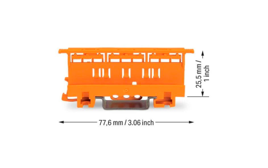 Befestigungsadapter WAGO, 4mm², Schraubmontage, orange