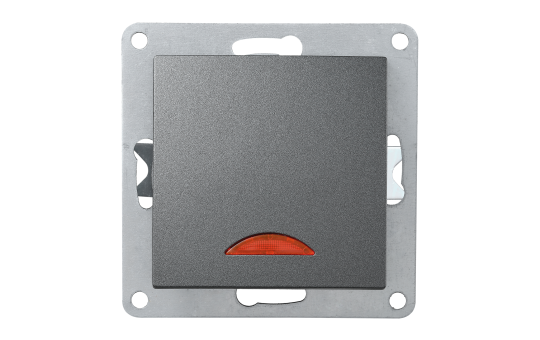 Schalter McPower ''Flair'', 250V~/10A, UP, anthrazit mit Kontroll-Leuchte