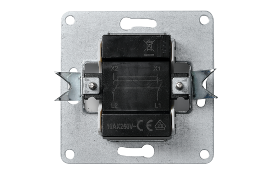 Kreuzschalter McPower ''Flair'', 250V~/10A, UP, matt schwarz