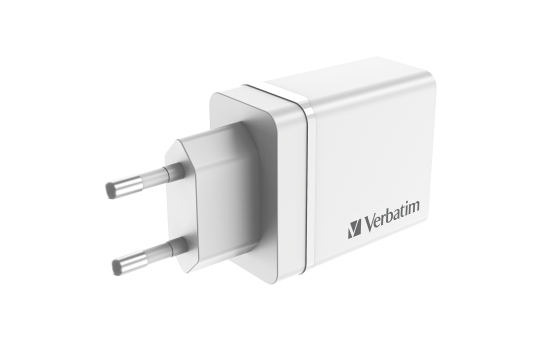 Ladeadapter Verbatim ''CHR-30EU2'', 30W, weiß, 2xUSB-A, 1xUSB-A QC, 1xUSB-C PD