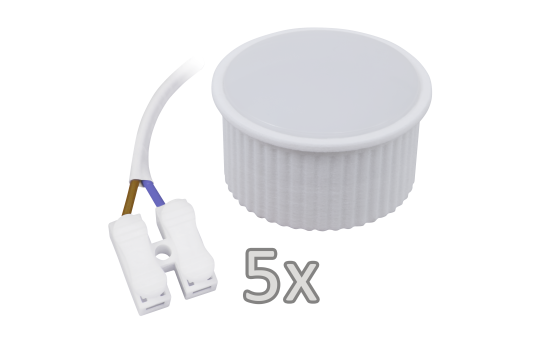 Einbauleuchten-Set McShine, 5xRahmen, 5xLED-Modul, 5W, 440lm, 230V, weiß,