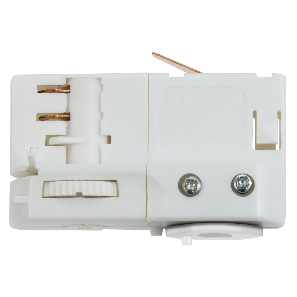 Leuchten-Adapter ''SPS2'' für 3-Phasen-Schienensystem, weiß