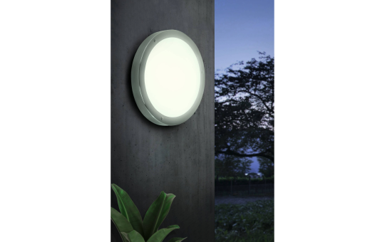Wandleuchte EGLO ''Vento 1'', LED, 11W, Edelstahl/Glas, 3000K, 1300lm, ¿28,5cm