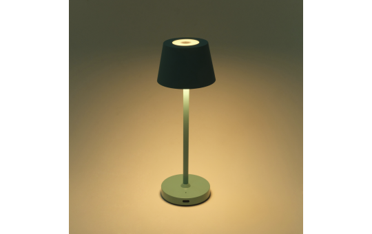 LED-Tischleuchte ROLF KERN „Club Nano“ 21cm, Türkis, Akku, dimmbar