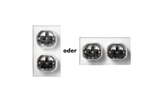 Steckdosen Set McPower Flair ''Beginner 2S-IP44'', 3-teilig, weiß, IP44