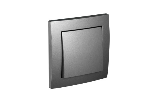 Wechselschalter McPower ''Flair'', IP44, 250V~/10A, UP, anthrazit, Steckanschluss