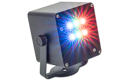 LED-Strobe-Effekt IBIZA ''TINYLED-RGB-STROBE'', akkubetrieben, 6x 1W RGB LED