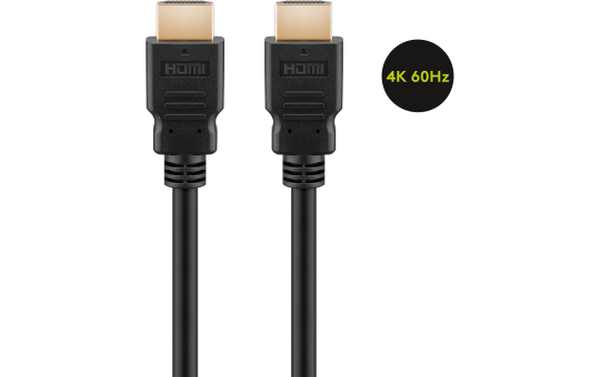 HDMI-Kabel, High Speed, mit Ethernet, 4K/60Hz, schwarz, 5m