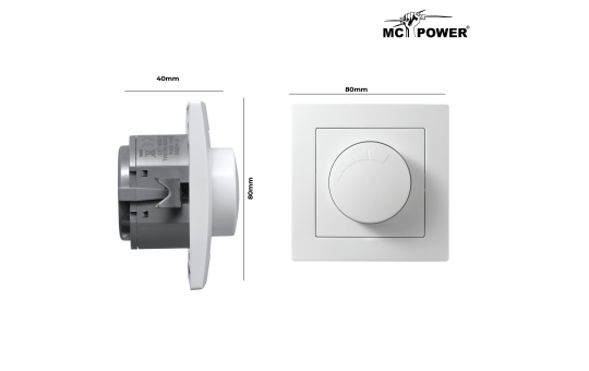 LED-Dimmer für elektronische Trafos McPower ''Flair'' 250V~/300W, UP, Memory-Funktion