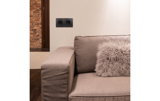 Schalter und Steckdosen Set McPower Flair ''Standard Profi'' 20-teilig, anthrazit