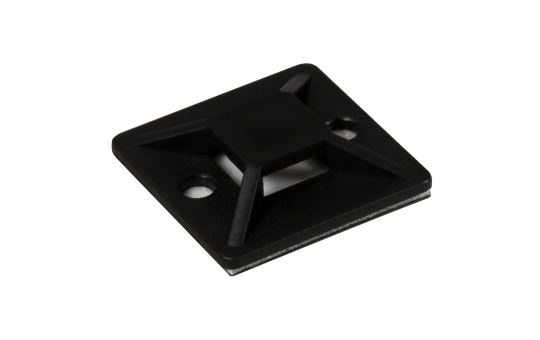 Kabelsockel McPower für Kabelbinder 30x30mm, schwarz, selbstklebend, 10er-Pack