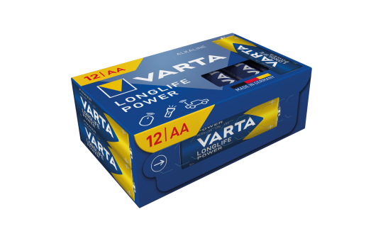 Mignon-Batterie VARTA ''Longlife Power'', Alkaline, 1,5V, Typ AA/LR6, 12er-Pack
