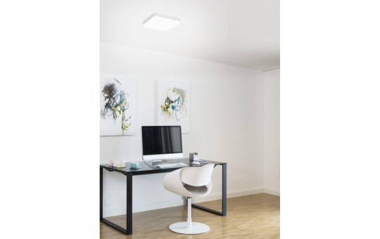 LED Deckenleuchte, 1600lm,3000K,25W,warmweiß,IP44, 280x280x51mm, Bewegungsmelder