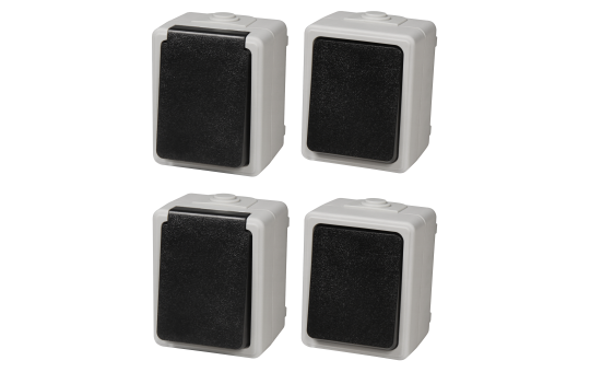 Feuchtraum Set McPower ''Taff Flur'' 4-teilig, grau, IP44