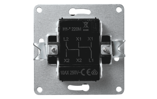 Wechselschalter McPower ''Flair'' 2-fach, 250V~/10A, UP, matt schwarz
