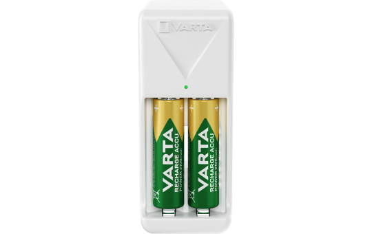 Mini Universal-Ladegerät VARTA, inkl. 2x Mignon Akku Typ AA, Akku NiMH, 2100mAh