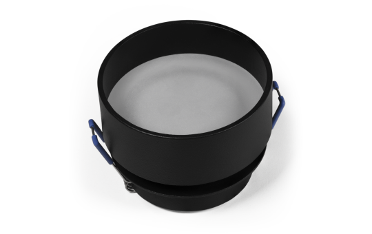 Einbaurahmen McShine ''DL-21'' rund, mit Frontglas, schwarz