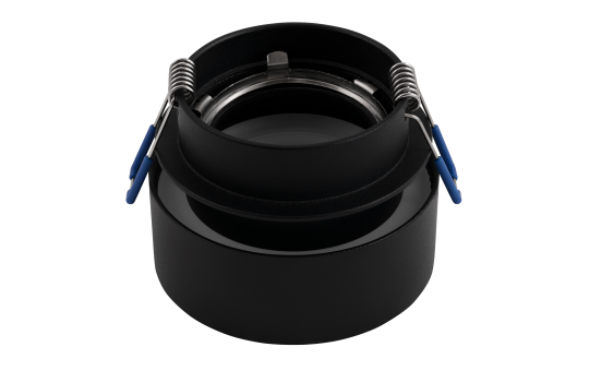 Einbaurahmen McShine ''DL-21'' rund, mit Frontglas, schwarz