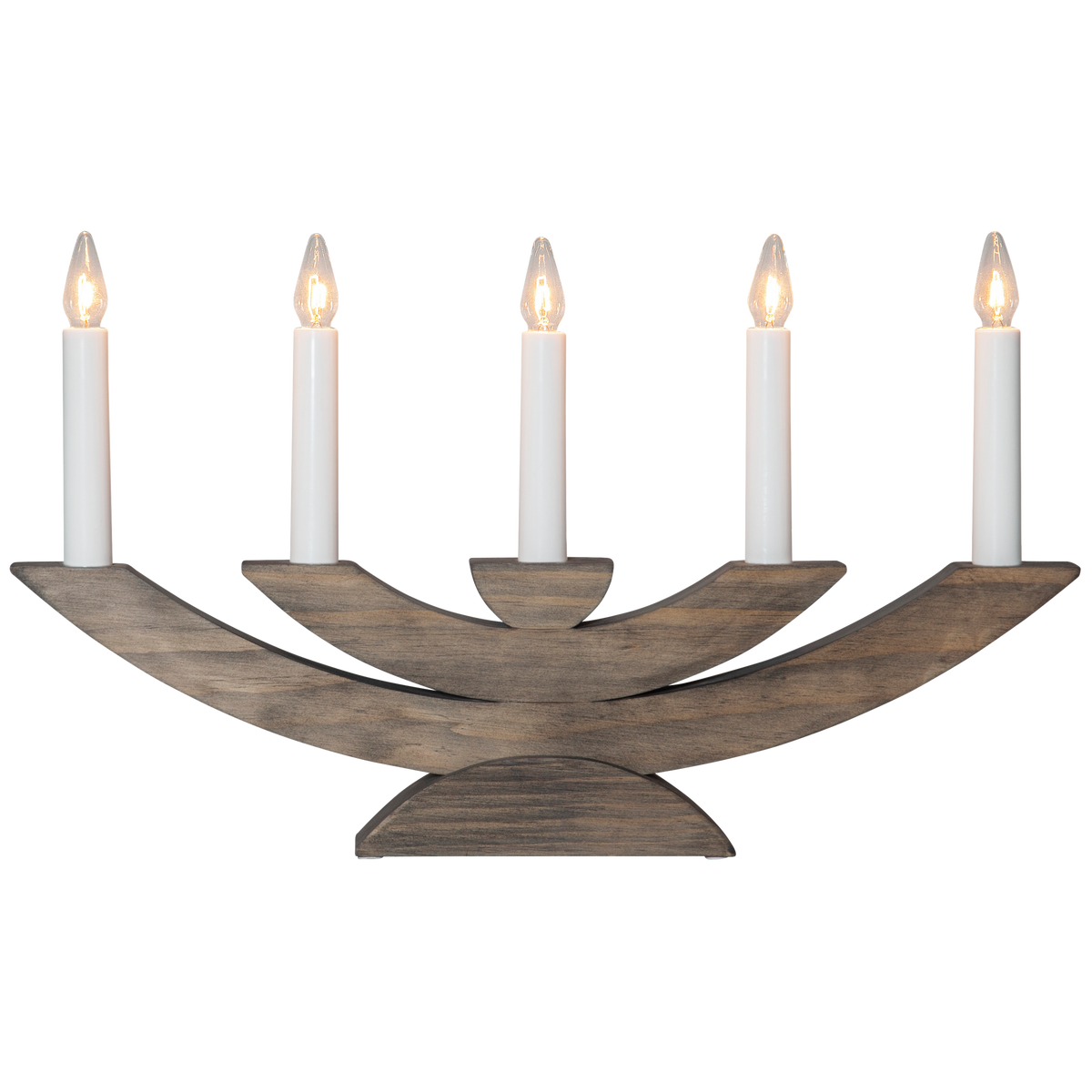 Fensterleuchter ''Navida'', 5-flammig, Holz,Farbe: braun, 42x24cm, 3W, 230V