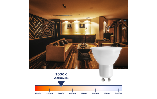 LED-Strahler McShine ''MS-60'' GU10, 6W, 510lm, 3000K, warmweiß