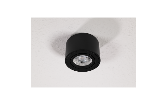 LED-Aufbauleuchte McShine, 5W, 400Lumen, 3000K, ØxH 80x50mm, schwarz, 10er-Pack