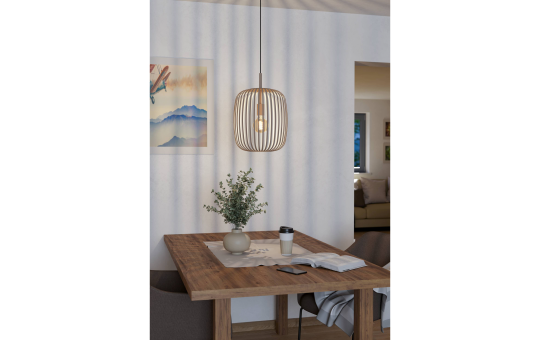 Hängeleuchte EGLO ''Romazzina'', E27, Stahl, sandfarben, 110x32,5cm