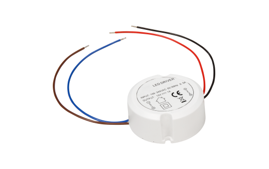 LED-Trafo McShine, IP67, 0,5-15W, Ein 220-240V, 12V= Konstantspannung, rund