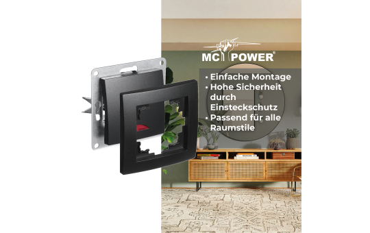 Rahmen McPower ''Flair'', 1-fach, matt schwarz