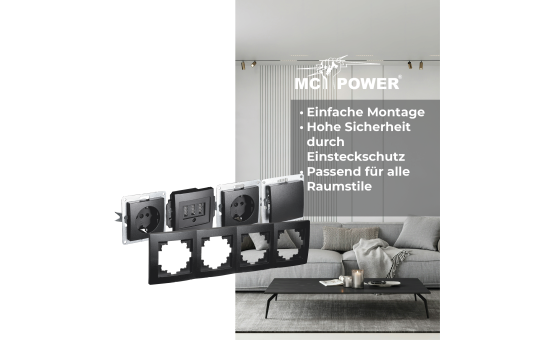 Rahmen McPower ''Flair'', 4-fach, matt schwarz