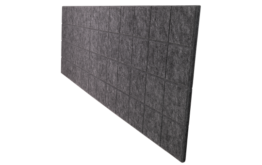 Trennwand-Set imstande, 1x Akustik-Trennwand 120x40cm, 1x Clip, schwarz,2er-Pack